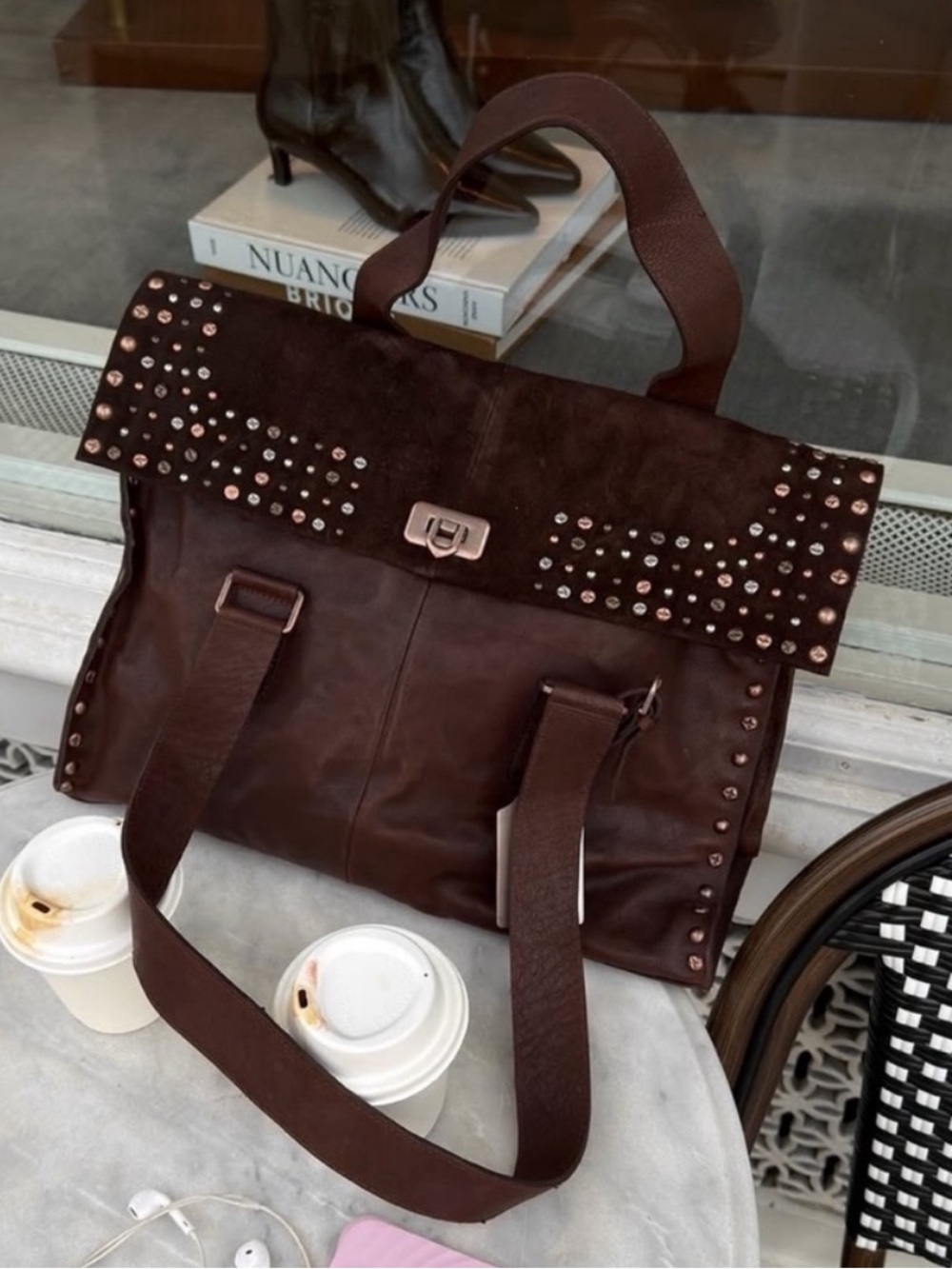 NWT Free People Shay Studded Tote Bag